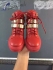 Giuseppe Zanotti Double Gold Bar Latch Clasp Leather High Top Sneakers in all red 